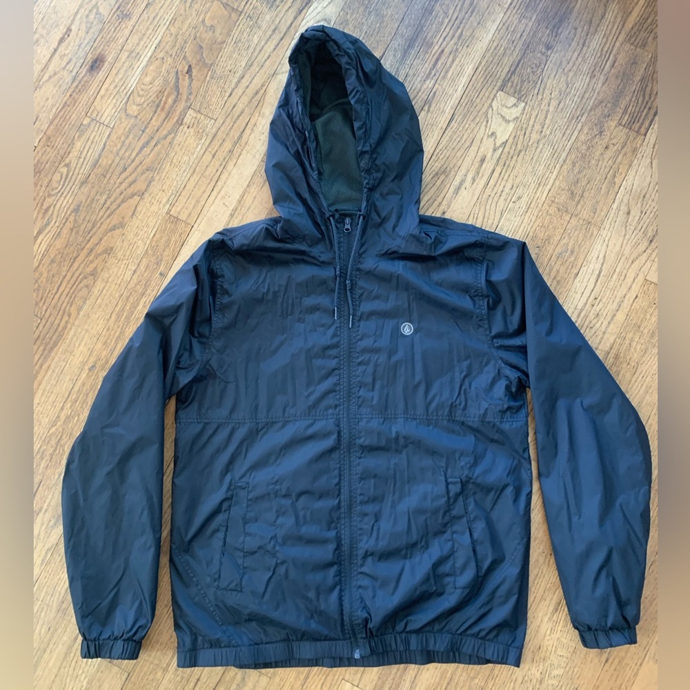 Volcom Men's L Black Water Resistant Breathable Windbreaker